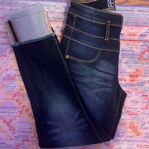Mid Size Skinny Navy Blue Jeans (Size 3) NOBO